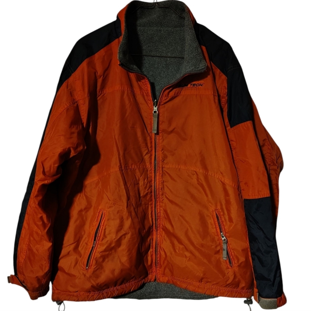 Equipment Orange and Black Athletic Performance Jacket